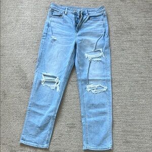 American Eagle Outfitters Blue Boyfriend Jeans Distressed